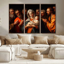 Religious Canvas Wall Art Print - Madonna and Child with