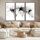 Abstract World Map Wall Art – Framed Geometric Line Canvas by MyGreatCanvas | Canvas Wall Art Prints | Photo Prints & Wall Decor
