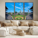Wrigley Field Chicago Cubs Panoramic Art Multi-Piece Canvas