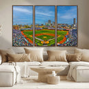 Wrigley Field Chicago Cubs Panoramic Canvas Print –