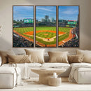 Wrigley Field Chicago Cubs Panoramic Canvas Print –