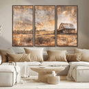 Rustic Farmhouse Wall Art Canvas Print | Barn and Field