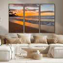 Sunset Wall Art Print - Stunning Beach Sunset Canvas Artwork