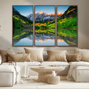 Maroon Bells Lake Wall Art Canvas Print – Framed Majestic