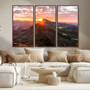 Mountain Sunrise Wall Art – Framed Alpine Ridge Canvas by MyGreatCanvas | Canvas Wall Art Prints | Photo Prints & Wall Decor