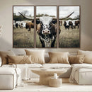 Texas Longhorn Wall Art – Framed Speckled Cow Canvas by MyGreatCanvas | Canvas Wall Art Prints | Photo Prints & Wall Decor