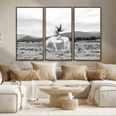 White Horse Wall Art Canvas Print – Framed Woman Rider