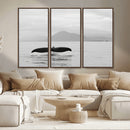 Whale Tail Wall Art – Framed Black White Ocean Canvas by MyGreatCanvas | Canvas Wall Art Prints | Photo Prints & Wall Decor