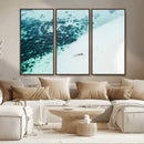 Minimal Beach Wall Art – Framed Ocean Swimming Canvas by MyGreatCanvas | Canvas Wall Art Prints | Photo Prints & Wall Decor