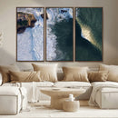 Ocean Wave Wall Art – Aerial Coastal View Canvas Artwork, by MyGreatCanvas | Canvas Wall Art Prints | Photo Prints & Wall Decor