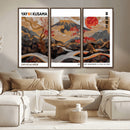 Modern Japanese Wall Art Canvas Print – Framed Abstract