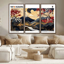 Modern Mount Fuji Wall Art Canvas Print – Framed Abstract