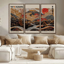 Modern Japanese Wall Art Canvas Print – Framed Abstract