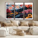 Modern Japanese Wall Art Canvas Print – Framed Abstract