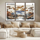 Modern Japanese Wall Art Canvas Print – Framed Abstract