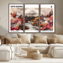 Modern Japanese Wall Art Canvas Print – Framed Abstract