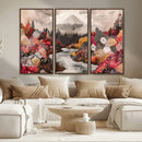 Mountain Wall Art Canvas Print – Framed Autumn Forest
