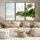 Relaxing Beach Wall Art Canvas Print – Framed Ocean View