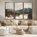 Mountain Landscape Wall Art Canvas Print – Framed Snowy