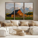 Rustic Barn Wall Art Canvas Print – Framed Grand Teton Park