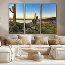 Saguaro Cactus Wall Art Canvas Print – Framed Desert Sunset by MyGreatCanvas | Canvas Wall Art Prints | Photo Prints & Wall Decor