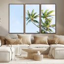Palm Trees Wall Art Canvas Print – Framed Tropical Coastal