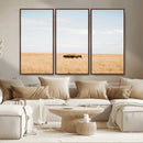 Bison Grassland Wall Art – Framed Minimal Nature Canvas by MyGreatCanvas | Canvas Wall Art Prints | Photo Prints & Wall Decor