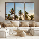 Palms Wall Art Canvas Print – Framed Tropical Coastal Nature