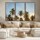 Palm Trees Wall Art Canvas Print – Framed Tropical Vibes