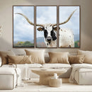 Texas Longhorn Wall Art Canvas Print – Framed Western Rustic by MyGreatCanvas | Canvas Wall Art Prints | Photo Prints & Wall Decor