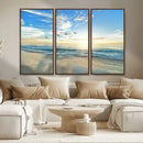 Minimalist Seaside Wall Art Canvas Print – Morning Glow