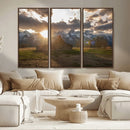 Snowy Peaks Wall Art Canvas Print – Rustic Mountain