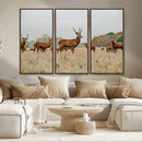 Rustic Deer Wall Art Canvas Print – Autumn Forest Woodland
