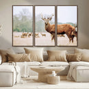 Rustic Deer Wall Art Canvas Print – Forest Woodland Stag