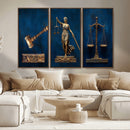 Lady Justice Wall Art Canvas Print – Elegant Gold Legal by MyGreatCanvas | Canvas Wall Art Prints | Photo Prints & Wall Decor