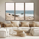 Coastal Ocean View Wall Art Canvas Print – Serene Rocky by MyGreatCanvas | Canvas Wall Art Prints | Photo Prints & Wall Decor