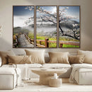 Sakura Cherry Blossom Pathway Canvas Wall Art – Tranquil