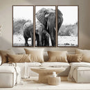 Elephant Family Africa Wall Art Canvas Print by MyGreatCanvas | Canvas Wall Art Prints | Photo Prints & Wall Decor
