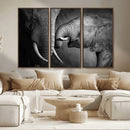 Elephant Family Wall Art Canvas, Framed Elephant Family by MyGreatCanvas | Canvas Wall Art Prints | Photo Prints & Wall Decor