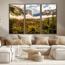 Half Dome Yosemite Canvas Wall Art – Majestic Triptych