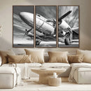 Vintage Airplane on Runway Canvas Print by MyGreatCanvas | Canvas Wall Art Prints | Photo Prints & Wall Decor
