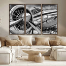 Vintage Antique Airplane Wall Art Canvas Print