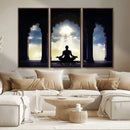 Women and Yoga Wall Art Canvas Print