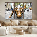 Charging Bull Wall Art Canvas Print