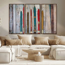 Vintage Wooden Weathered Ski's in Front of an Old Barn Wall by MyGreatCanvas | Canvas Wall Art Prints | Photo Prints & Wall Decor