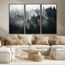 Foggy Forest Wall Art Canvas Print | 3 Panel Large Misty by MyGreatCanvas | Canvas Wall Art Prints | Photo Prints & Wall Decor