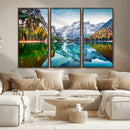 Spectacular autumn view of Braies Lake Wall Art Canvas Print by MyGreatCanvas | Canvas Wall Art Prints | Photo Prints & Wall Decor