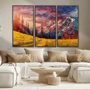Mountain and Daylight Red Sunset Wall Art Canvas Print by MyGreatCanvas | Canvas Wall Art Prints | Photo Prints & Wall Decor