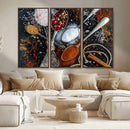 Spices and Seasonings Canvas Wall Art – Colorful Triptych by MyGreatCanvas | Canvas Wall Art Prints | Photo Prints & Wall Decor