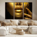 Gold and Women Wall Art Canvas Print by MyGreatCanvas | Canvas Wall Art Prints | Photo Prints & Wall Decor